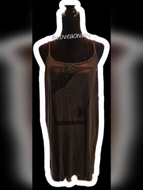 Torrid✨️Green Graphic Ribbed Cami Tank Sleep Dress